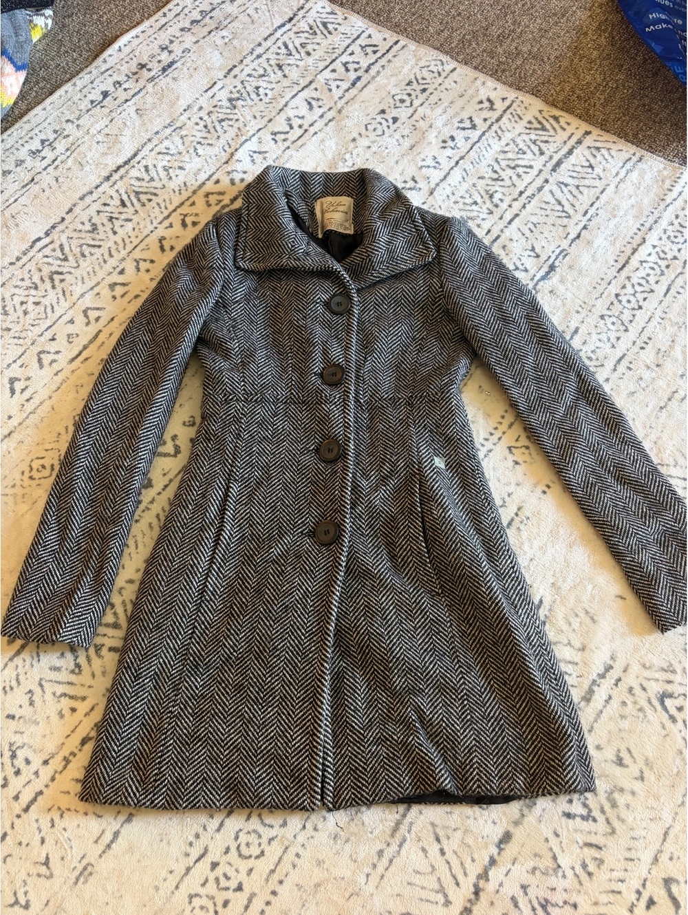 Urban Behavior Women's Extra Small Wool Blend Herringbone Coat